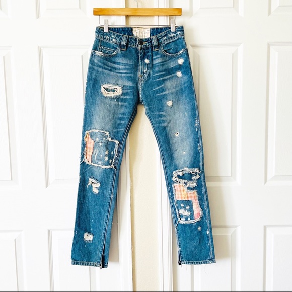 Free People Patchwork Jeans Size 25 - Picture 13 of 13